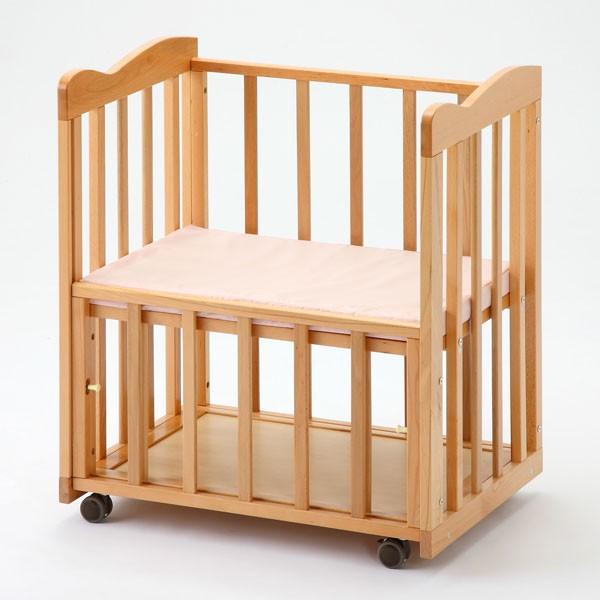 母子同室に最適な天然木ベビーベッドgd27