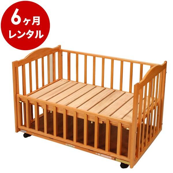 木製ベビーベッド キャスター付き ナチュラル　ヤマザキ　120cm ×70cm 木製ベビーベッド キャスター付き ナチュラルヤマザキ120cm ×70cm