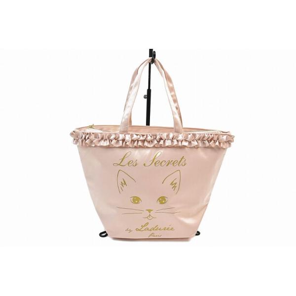 スクレ by ラデュレ トートバッグ Mサイズ レディース ブランド Laduree ラブリーキャット Lovely Cat ねこ ネコ ピンク