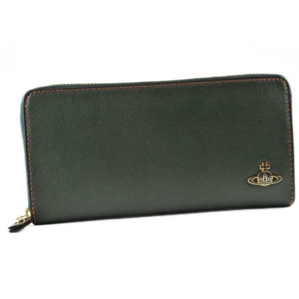新品 ヴィヴィアンウエストウッド エンボス型押しオーブ フラップ長財布 深緑 ヴィヴィアン ウエストウッド Vivienne Westwood 3つ折り財布