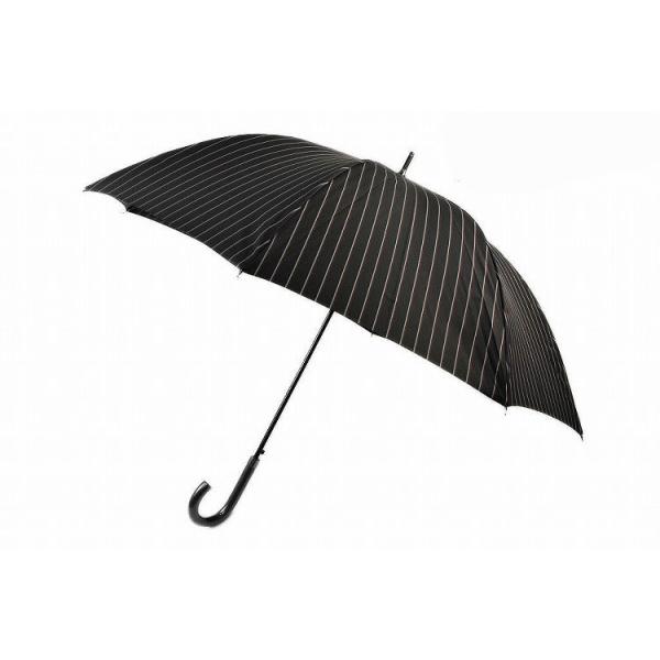 ボルサリーノ 長傘 雨傘 メンズ 紳士 黒系 ストライプ 新品 cuore777_70-q1509