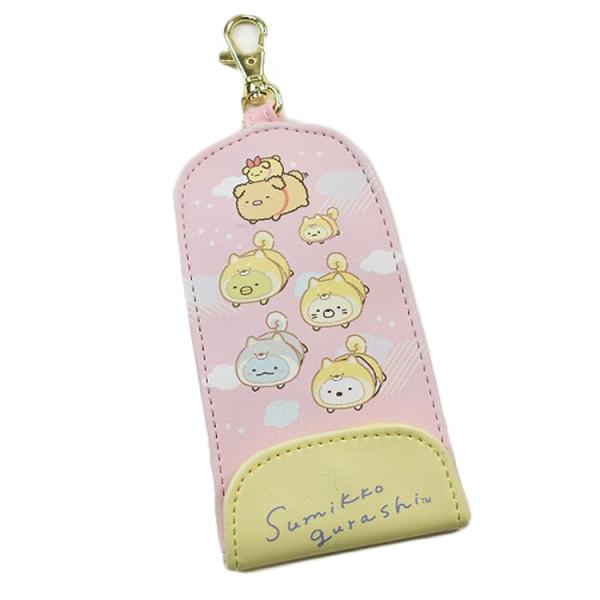 ブランド すみっコぐらし　（キッズ ジュニア）商品説明 リール付キー収納キーケース　かけっこカラー：ピンク × イエロー人気すみっコぐらしグッズ。ランドセルやリュックに取り付け可能☆小さなお子様でも楽に伸びるリール付。外から鍵が見えないので...