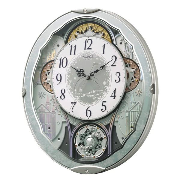 リズム時計工業 Small World メロディ時計 4MN537RH04（白） RHYTHM（時計） 4MN537RH04 リズム 掛時計 電波からくり時計