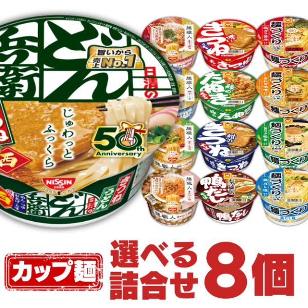 カップラーメン 選べる 詰め合わせ 計8個 セット 　詰め合せ 送料無料 インスタント アソート まとめ買い 非常食 お試し  食べ比べ