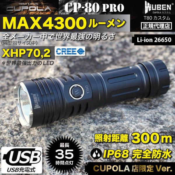 Cp80 Pro 爆光フラッシュライトset 4300ルーメン 超強力led 完全防水 Usb充電式 サーチライト Cree Xhp70 2 懐中電灯 アウトドア 防災 Cupolaカスタム Buyee Buyee Japanese Proxy Service Buy From Japan Bot Online