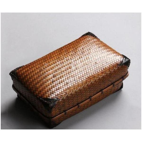 特売！収納ボックス*旅行用の茶籠*竹の箱*携帯*茶器入れ*茶道具*竹編細工籠*竹細工*収納する*手作り