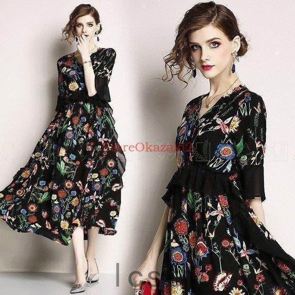 特価】パーティードレス 結婚式 40代 30代 ロング 袖あり 半袖 韓国風