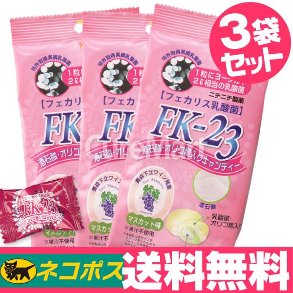 FK23 フェカリス乳酸菌 キャンディー◇3袋セット【ネコポス 送料無料 ...