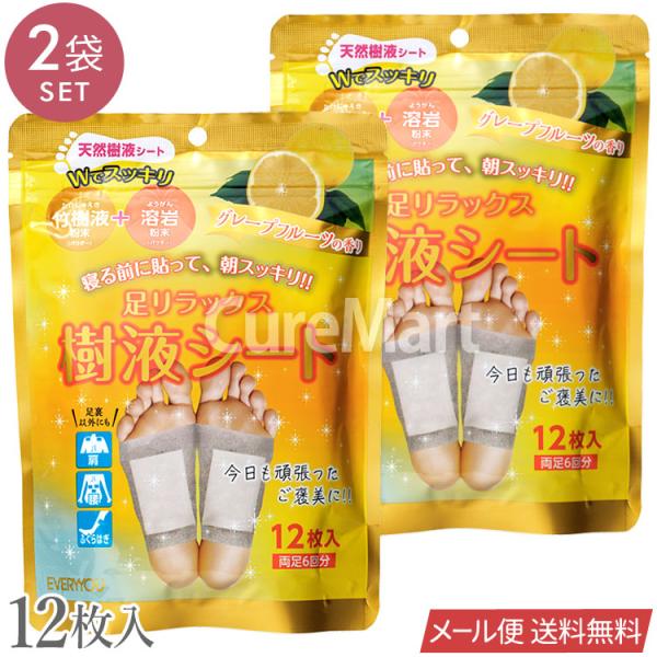 EVERYYOU 足リラックス 樹液シート 12枚入(両足6回分)◇2袋セット