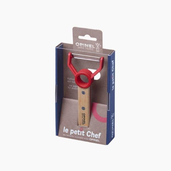 オピネルの創業以来変わらない、暖かみのある木のハンドルのデザイン。小さなシェフの名を持つ教育用リングがついた子供用ピーラー。指を正しい位置に置ける教育用リングがついており、力を入れなくても引っ張るだけで簡単に皮をむくことができ、お子様でも安...