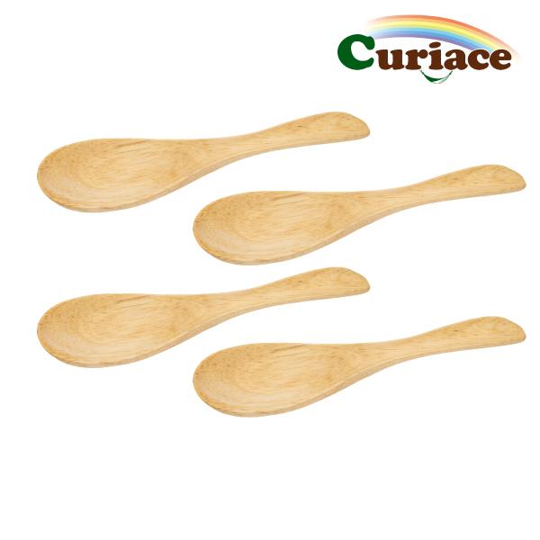 チーズ 木製 レンゲ 4本セット 16.5cm れんげ 中華 レンゲスプーン