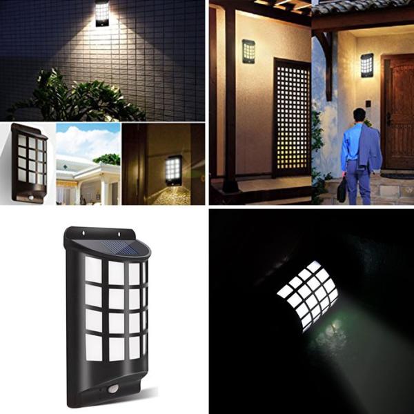 4LED ソーラー 人感センサーライト モーションセンサー 玄関ライト 防犯 玄関灯 半円形 e00176Current 通販