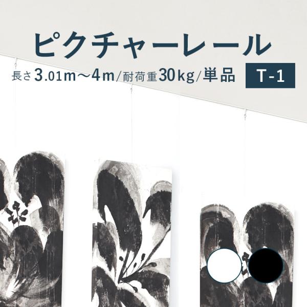TOSO（トーソー） ピクチャーレール TOSO T-1 単品 3.01~4m 耐荷重
