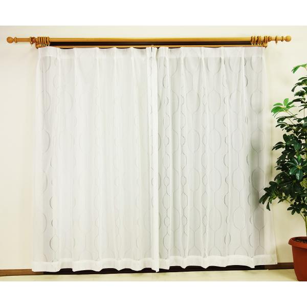 ■ レース生地の裏面に断面が三角形の特殊ポリエステル光沢糸を配置使用して疑似鏡面構造を作りだし、これにより外からの光の乱反射させて、UVカット機能（紫外線カット）、多少の断熱機能、昼間の防視認性機能を生み出したミラーレースカーテンに、万が一...