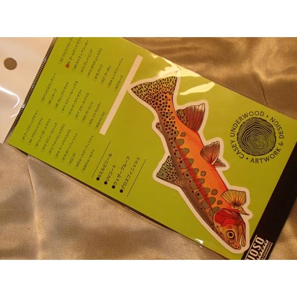 ケイシー アンダーウッド フィッシュアート ステッカー ゴールデントラウト 愛車やタックルボックスに Caseysticker Goldentrout カーティスクリーク ヤフー店 通販 Yahoo ショッピング