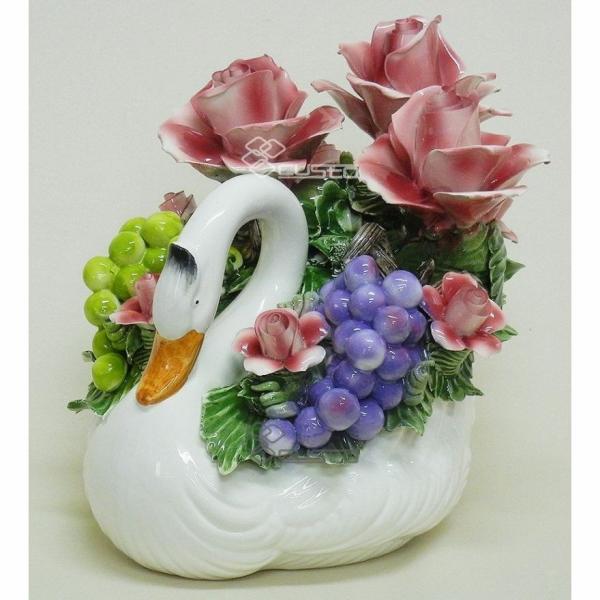 インテリア 置物 インポート ドマン イタリア製 白鳥 陶器 インテリア 置物 インポート ドマン イタリア製 白鳥 陶器