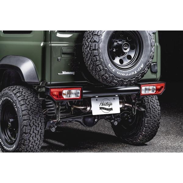 ジムニー シエラ ノマド JB74W JC74W トラディショナルバンパー74 リアブラック ステンレス製 KLC ヘリテージ