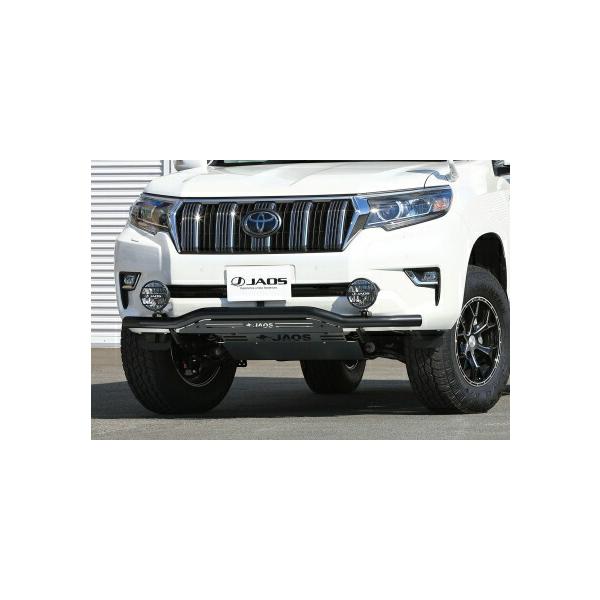 美品　ジャオス　150プラド後期用　スキッドバー ジャオス プラド 150系 フロントスキッドバー ブラック B150067D JAOS