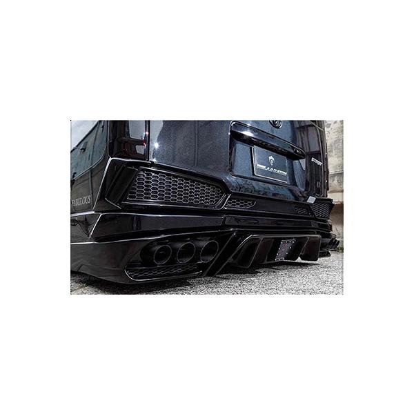ハイエース 200系 4型 リアバンパー カーボンマフラー付き 未塗装 SAD