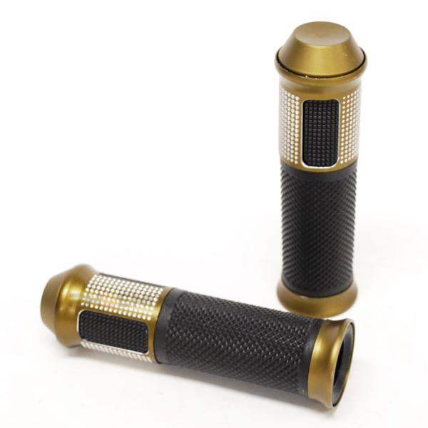 バイク ハンドル グリップ Φ22.2 ラバー アルミ カラー アルマイト バイク オートバイ カスタム 汎用 ツーリング■アルミカラーアルマイト仕上げ■Φ22.2ハンドル汎用※必ず実車の装着部の各寸法、形状などをご確認の上ご購入をお願いい...