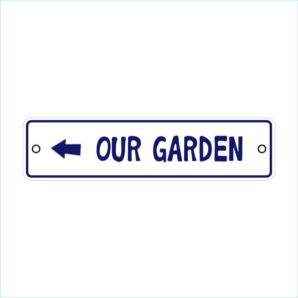 ガーデンサインプレート ドライガーデン 28cm＊7cm OUR GARDEN左