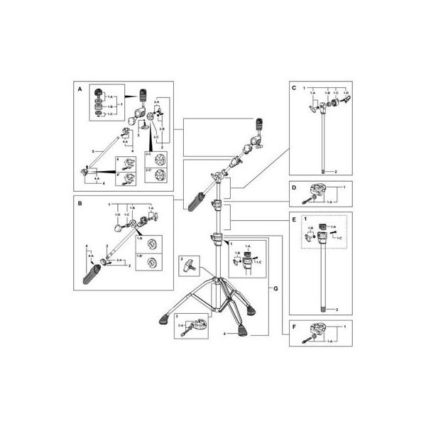 他サイト： PEARL シンバルブームスタンドパーツ UGN-8Lの商品画像