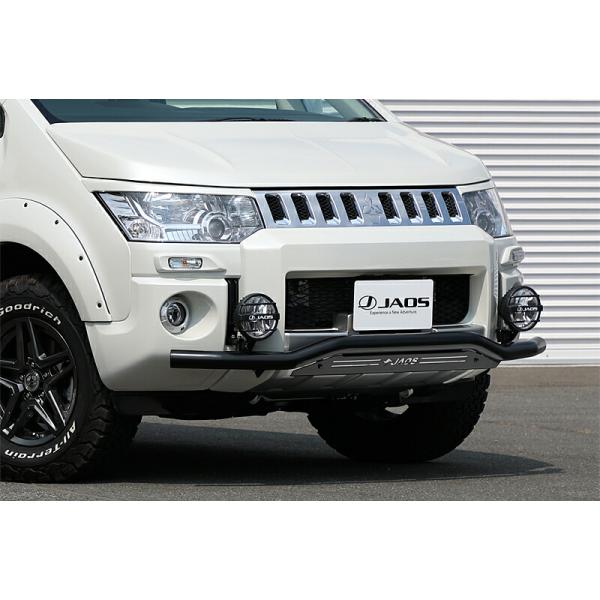 お値下げ中⁉️デリカd5ジャオスフロントスキッドバー ジャオス デリカ D:5 フロントスキッドバー ブラック B150305D JAOS