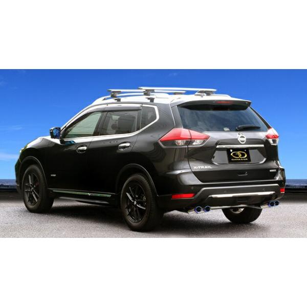 ガナドールマフラー4本出しマフラー　GVE-047APO　日産　エクストレイル　DAA-HNT32　ハイブリット　4WD用　 GANADOR ガナドール Vertex 4WD/SUV P.B.S搭載 左右4本出し サークル