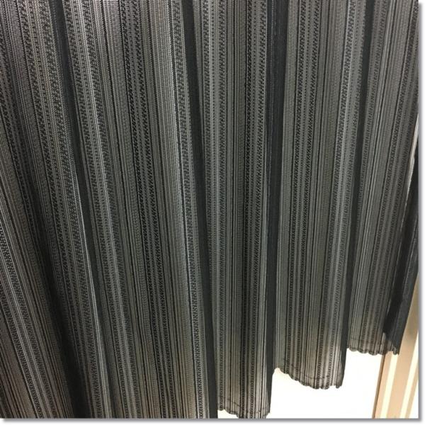 カフェカーテン レース ミラーレース 防炎 145cm幅60cm丈 おしゃれ ストライプ柄 ハニカム柄 ブラック 黒 日本製 Buyee Buyee Jasa Perwakilan Pembelian Barang Online Di Jepang