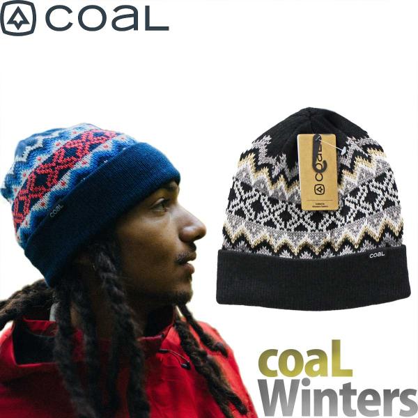未使用・タグ付！イタリア製USUALISラインストーンニット帽 コール ウィンターズ ノルディックセーター ニット帽 Coal The Winters