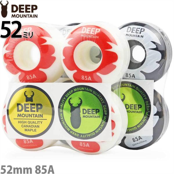 fB[v}Ee 52mm 85A XP{[ \tgEB[ zCg ubN DEEP MOUNTAIN Soft Wheels White Black XP[g{[h ^C  