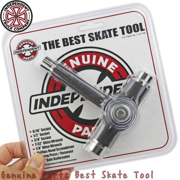 インディペンデント スケボー 工具 ベストスケートツール インディ Skate Tool Black スケートボード トラック ソケット 六角レンチ ドライバー ベアリング外し