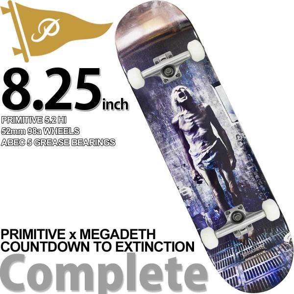 8.0インチ PRIMITIVE（プリミティブ） コンプリートデッキ PRIMITIVEスケートボード × MEGADETH スケボー 完成品 コンプリート スケートボード