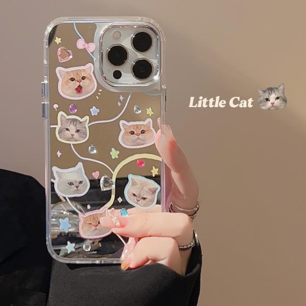 ニャンズ にゃんこ 猫 ミラー 鏡 かわいい スマホケース 爆買 iPhone11