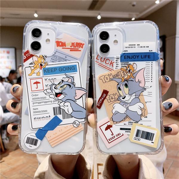 tom&jerryトムとジェリーレシート風シール風 iPhoneケーススマホケース