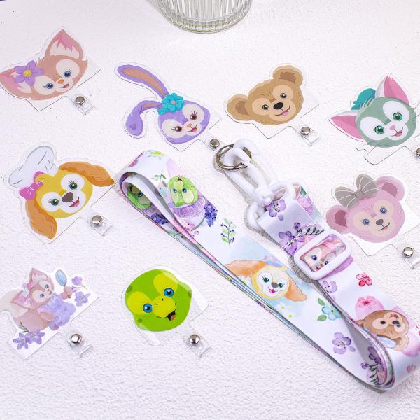 ダッフィーリーナベル携帯ストラップ紐セット着脱簡単忘れ物防止首掛け