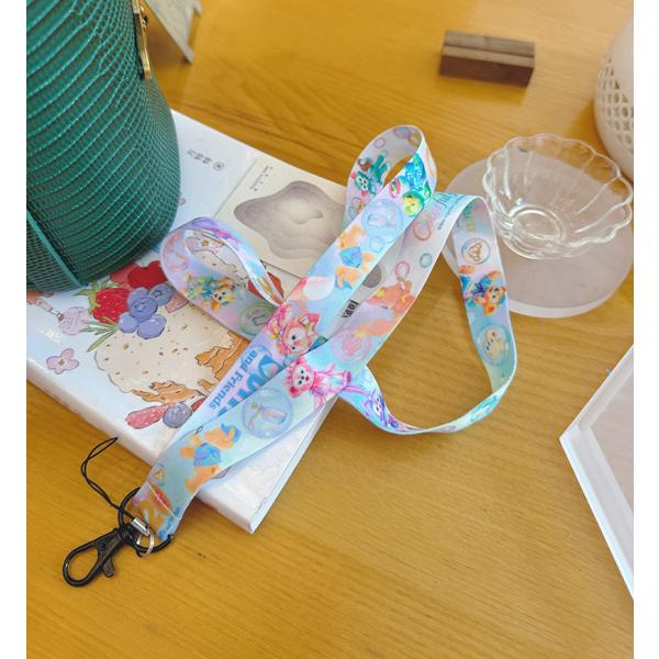 カラフルハピネス20周年リーナベルダッフィーステラルーシェリーメイジェラトーニスマホストラップ携帯ストラップ忘れ物防止首掛け落下防止ネックストラップ