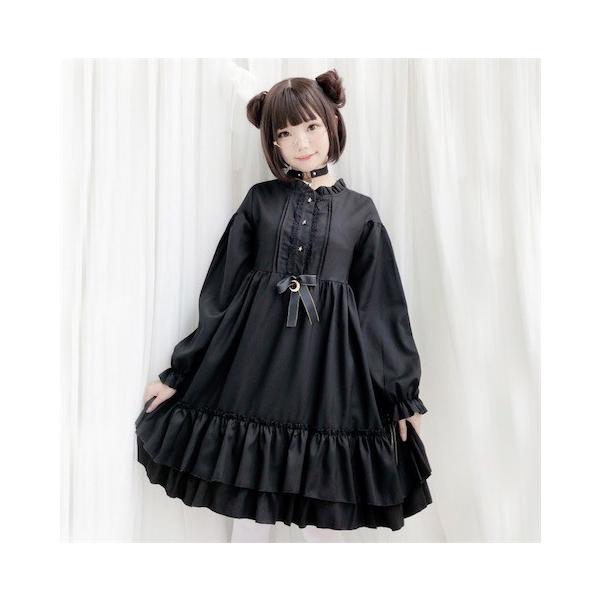 二枚送料無料 ゴスロリ ロリータファッション ワンピース 黒 ドレス ロリィタ 半袖 長袖 膝丈 Lolita コスプレ 魔女 ゆめかわいい 可愛い フリル リボン Z0708 洋服通販店 通販 Yahoo ショッピング
