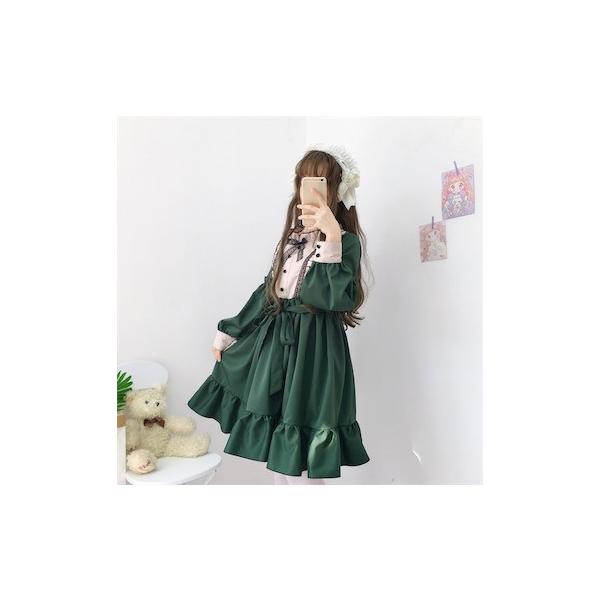 即納 ワンピース レディース ロリータ 学園風 文化祭 長袖 膝丈 ゴスロリ ドレス 黒 服 ロリータファッション Lolita メイド服 コスプレ イベント二枚送料無料 Buyee Buyee Jasa Perwakilan Pembelian Barang Online Di Jepang