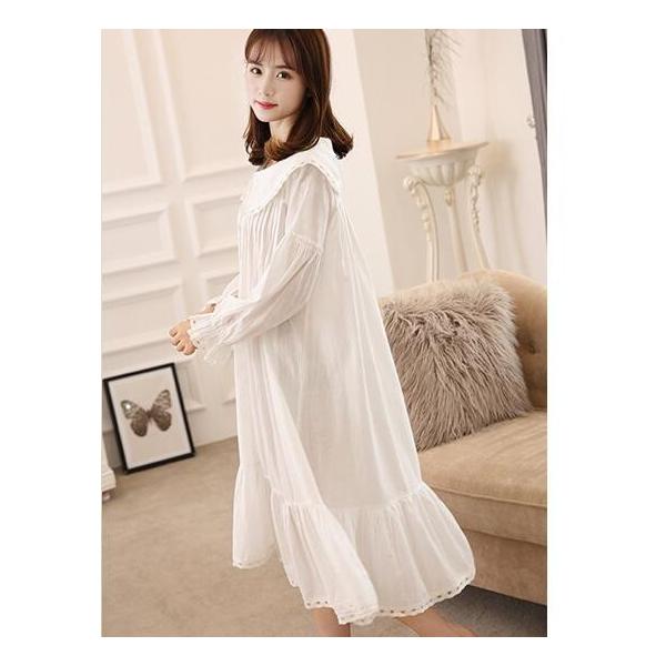 春夏秋ロングパジャマ ロングワンピース可愛いルームウエアゆったり淑やか部屋着ナイトウエアロリータ風マキシ丈長袖ワンピー Buyee Buyee Japanese Proxy Service Buy From Japan Bot Online