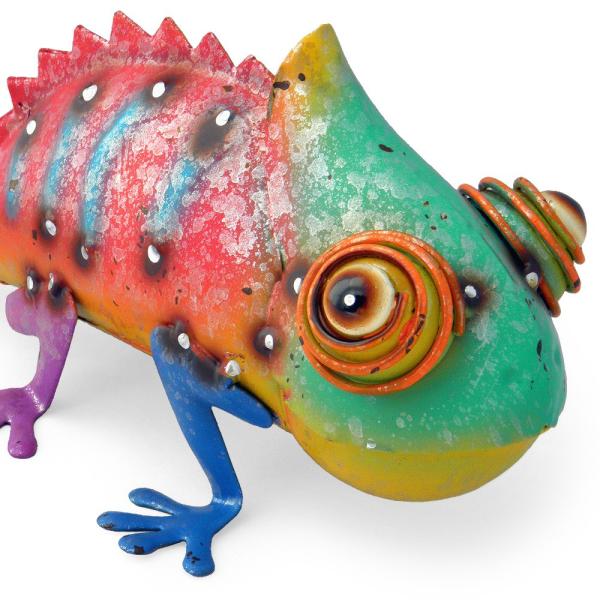 (ポイント還元 7％)カメレオン 置物 ブリキ アイアン(カラフル 普通サイズ)(オリジナル説明書付)オブジェ 飾り物 インテリア雑貨 ディスプレイ ギフト｜cutemania｜04