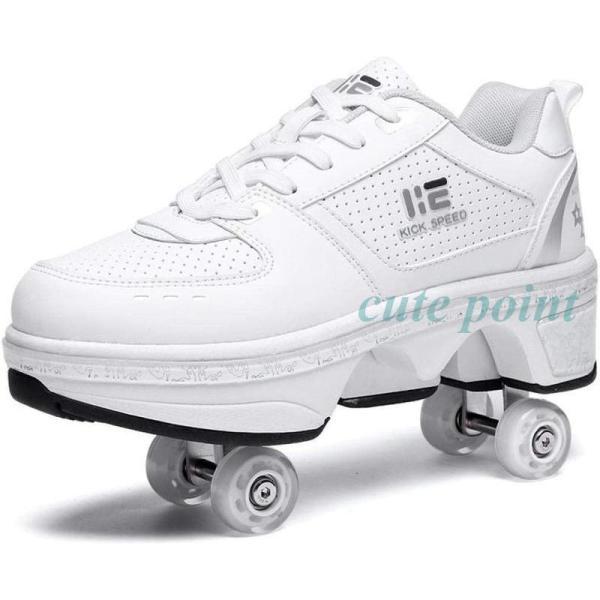 【通気性抜群】通気性の高いネットを採用して、履き心地もよく、通気性抜群なローラースケート。より衛生的で、足臭なし。足に留まらず、足を保護できます。【高品質】靴のバランスが良いので、体の重心を簡単に制御でき、安全に使用でき、軽量です。持ち運び...