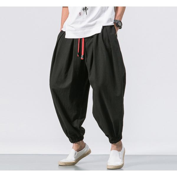 PLATS PLEATS サルエルパンツ 黒青ストライプ sgkt2009.jpg