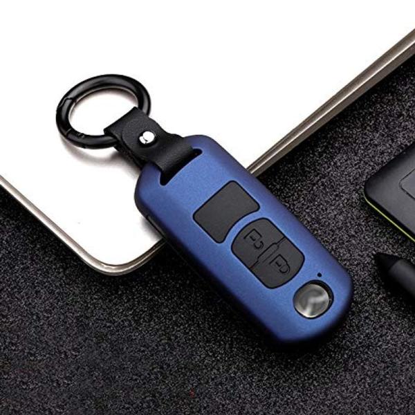 ontto マツダ スマートキー ケース キーカバー キーホルダー キーケース リモコン用 汚れ、傷防止 落ちにく オシャレ 高級 ABS+