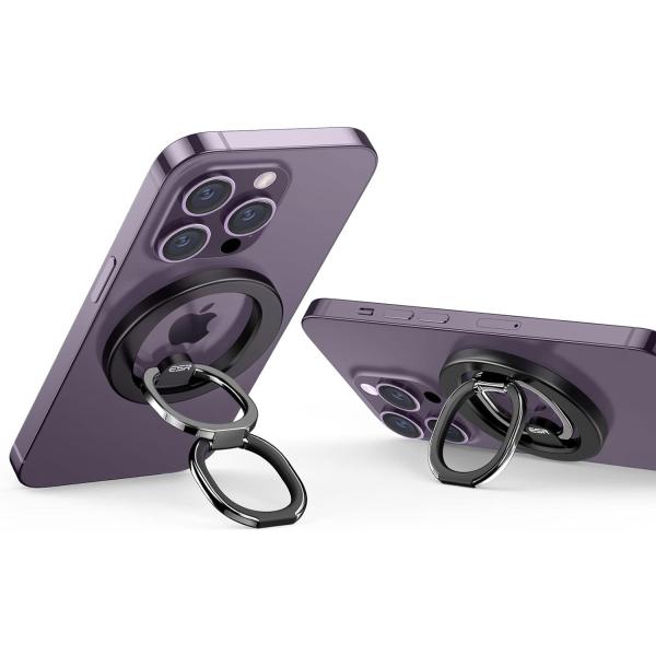 他サイト： ESR HaloLock スマホリングスタンド MagSafe対応 スマホリングホルダー 折り畳み iPhone 15/14/13/12シリーズ専用 ブラックの商品画像