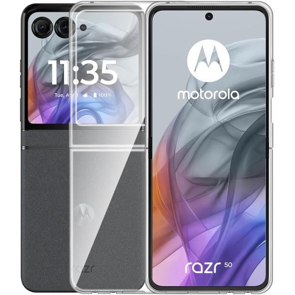 For Motorola Razr 50/50S ケース クリア 耐衝撃 衝撃吸収 カメラ保護
