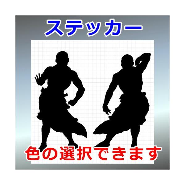金剛力士像 仁王像 阿吽３ ステッカー