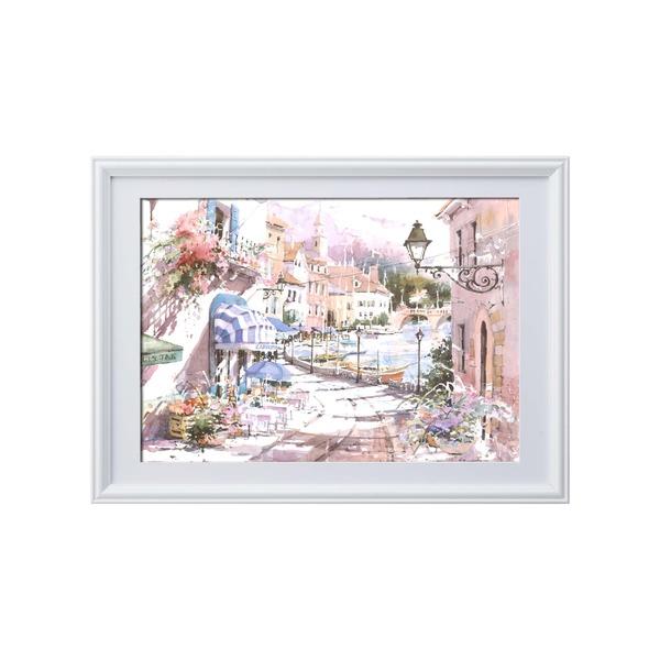 風景画 白いフレーム付 TS】絵画額 白いフレーム 花の絵 風景画 マリリン・シマンドル