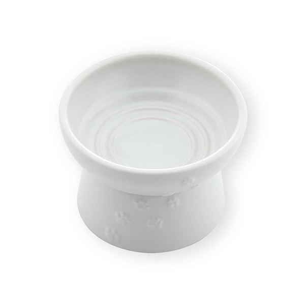 【商品名】 猫用 脚付フードボウル 日本製 ホワイト （ペット用品・猫用） 【ジャンル・特徴】 日本の水と土で作った猫のための器