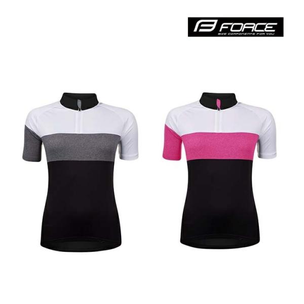 親子・夫婦で揃えられるサイクリングウェア。FORCE レディースサイクリングウェア ルーズスタイルジャージ。後ろには、３つのポッケト・反射素材付き。【素材】ポリエステル100％